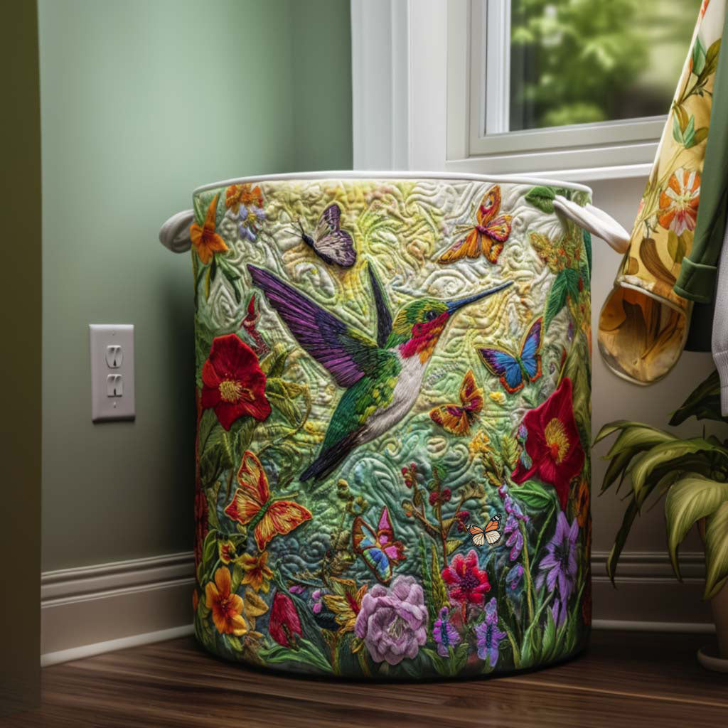 Hummingbird Bliss Quiltet Vasketøjskurv NCU0NNT1417
