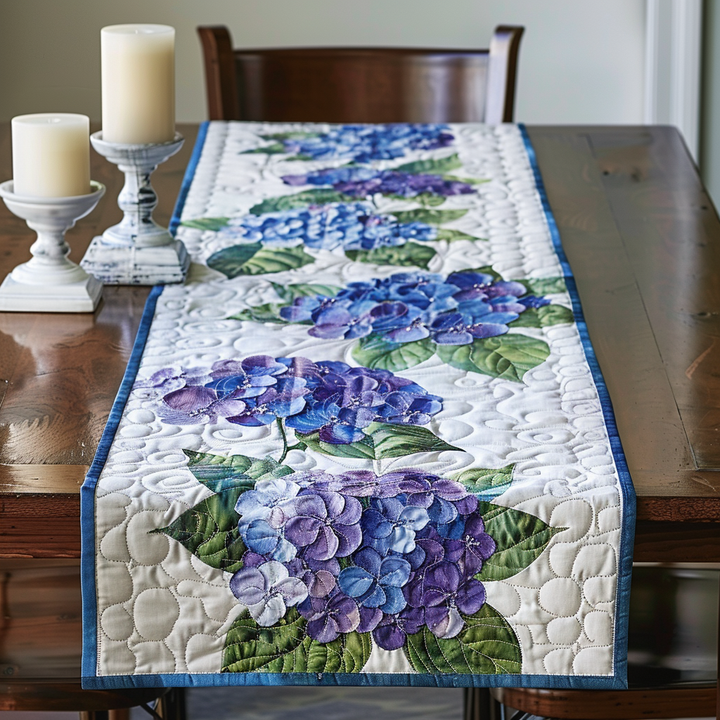Hydrangea Blomster Quilted Bordløber NCU0DV2135