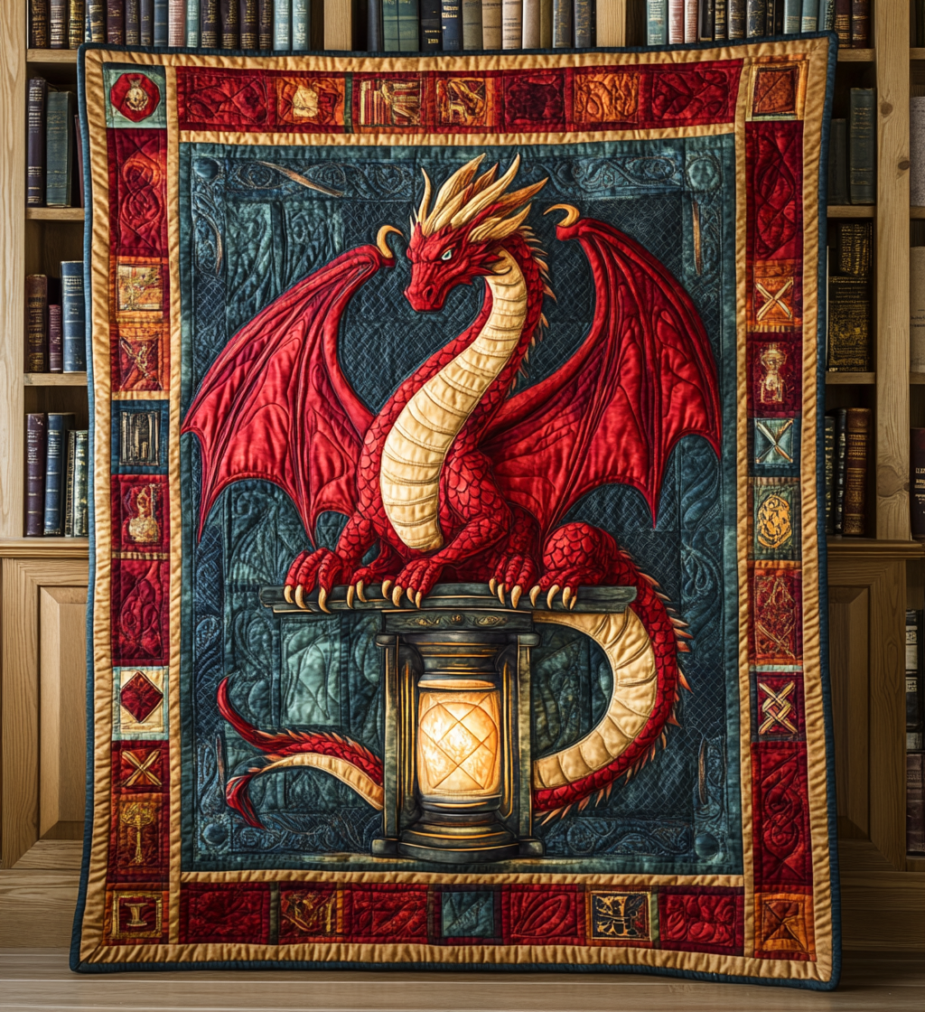 Inferno Dragon Quiltet Tæppe NCU0DV901