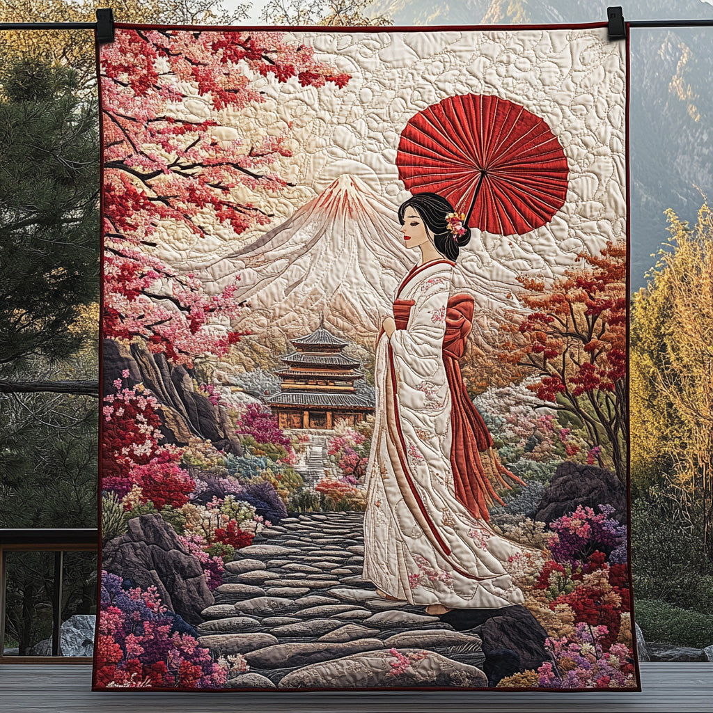 Japansk Geisha Quiltet Tæppe NCU0DV6606