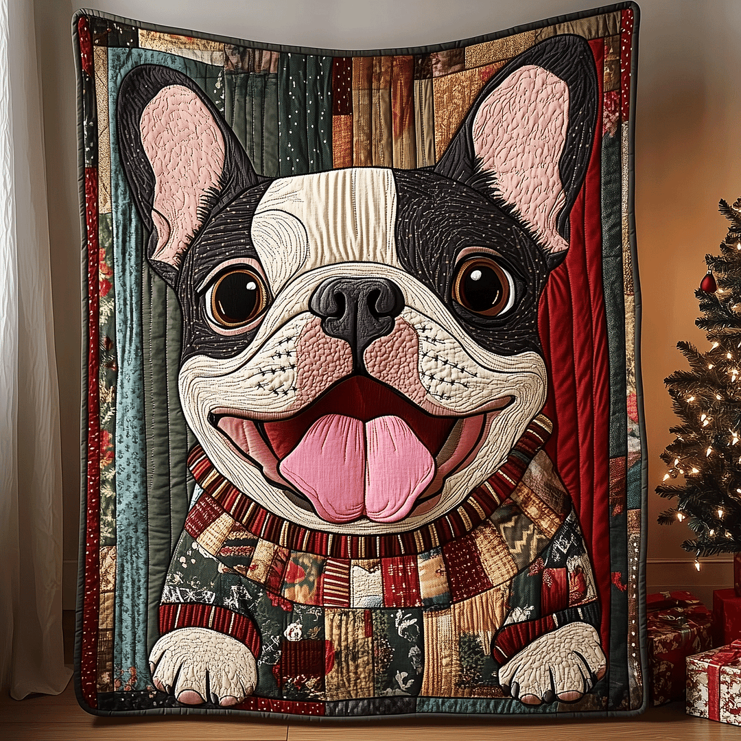 Jolly Fransk Bulldog Quiltet Tæppe NCU0TH2095