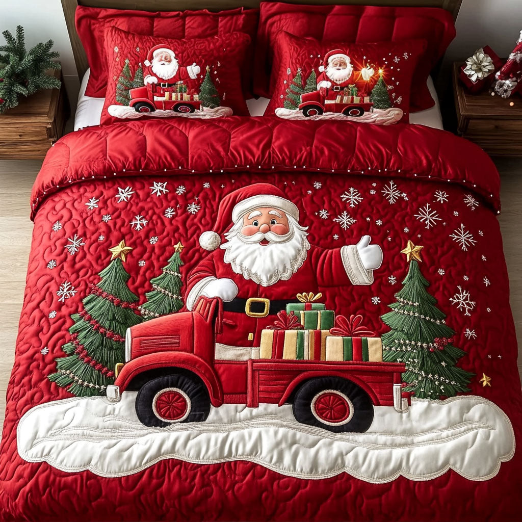 Jolly Holiday Express 3-delt quiltet sengetøjssæt NCU0PT2196