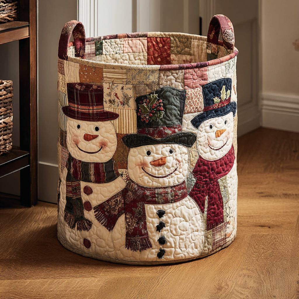 Glade Snemand Quilted Vasketøjskurv NCU0HNH658