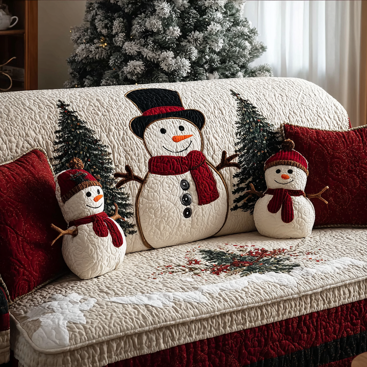 Glædelig Snemand Quilted Sofa Dække NCU0DK10793