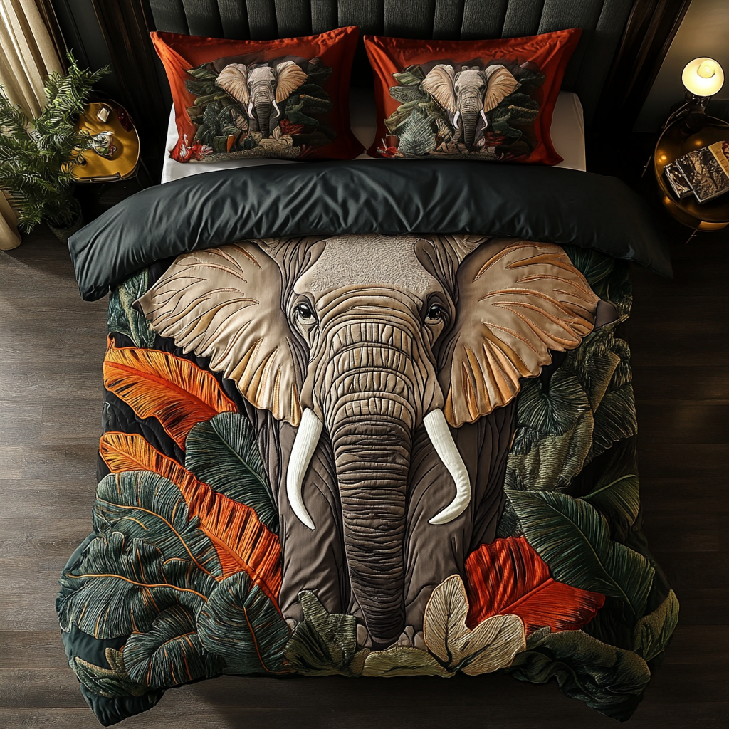 Jungle Majesty 3-delt quiltet sengetøjssæt NCU0DK2739