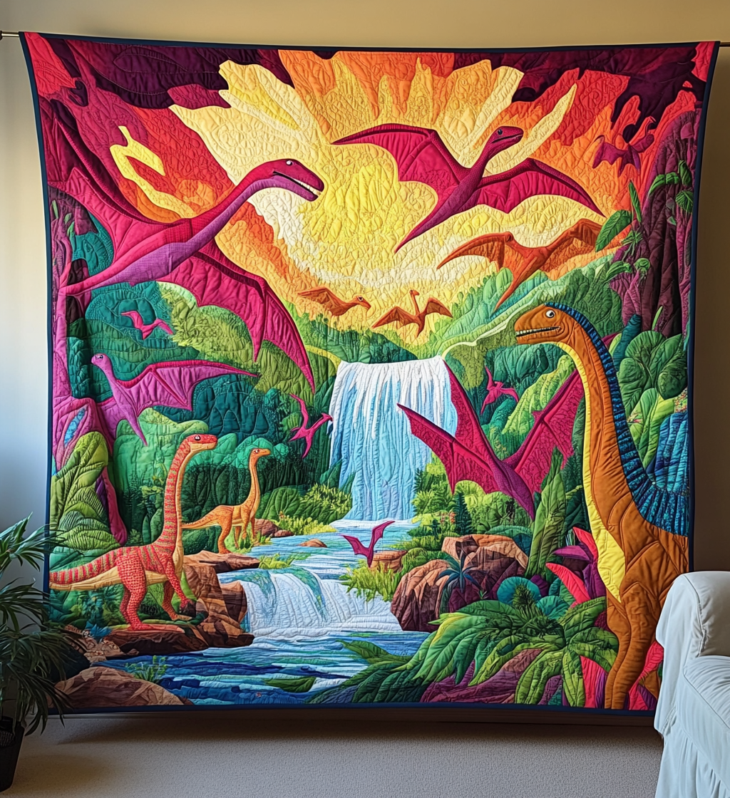 Jurassic Jungle Kunst Quilt Ophæng NCU0DV823