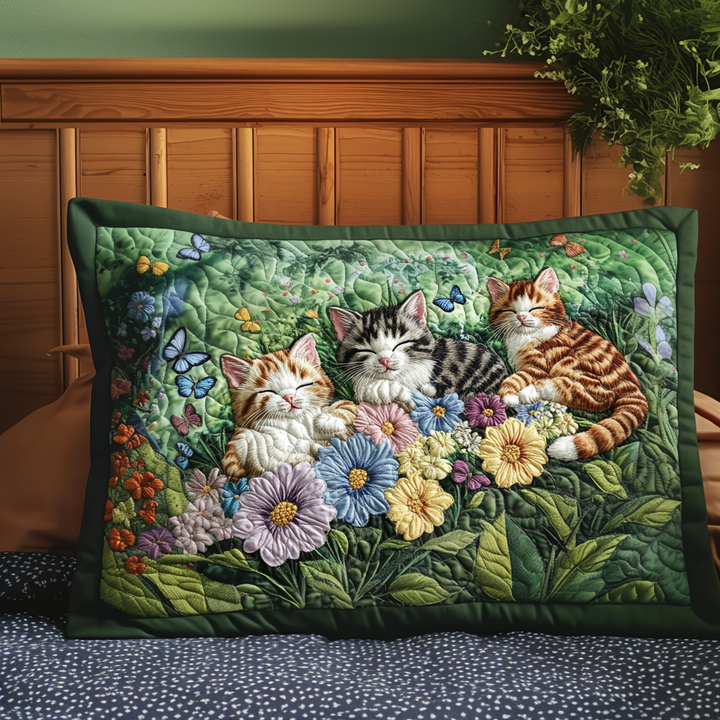 Killing og Blomster Quilted Sengetøj Pude Betræk NCU0NT6544
