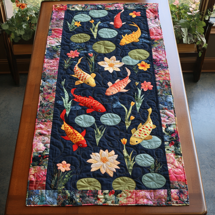 Koi Fisk Quilted Bordløber NCU0VT186