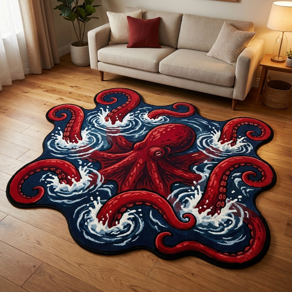 Kraken Waves Skræddersyet Form Tæppe NCU0TV1844