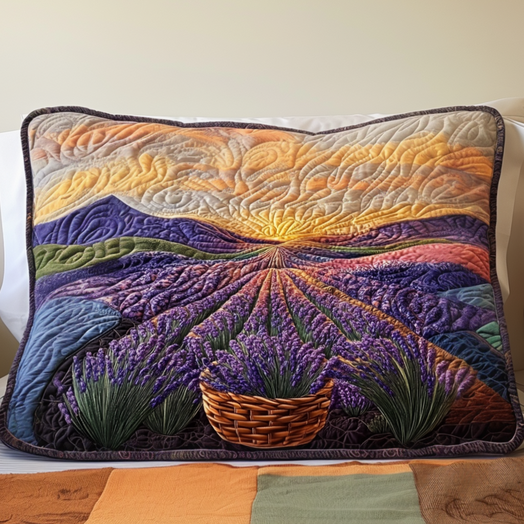 Lavendel Måneopgang Quilted Sengetøj Pude Betræk NCU0NT7525