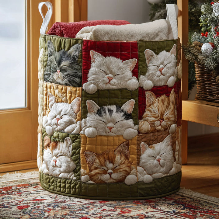 Hyggelig Kat Quilted Vasketøjskurv NCU0QN034