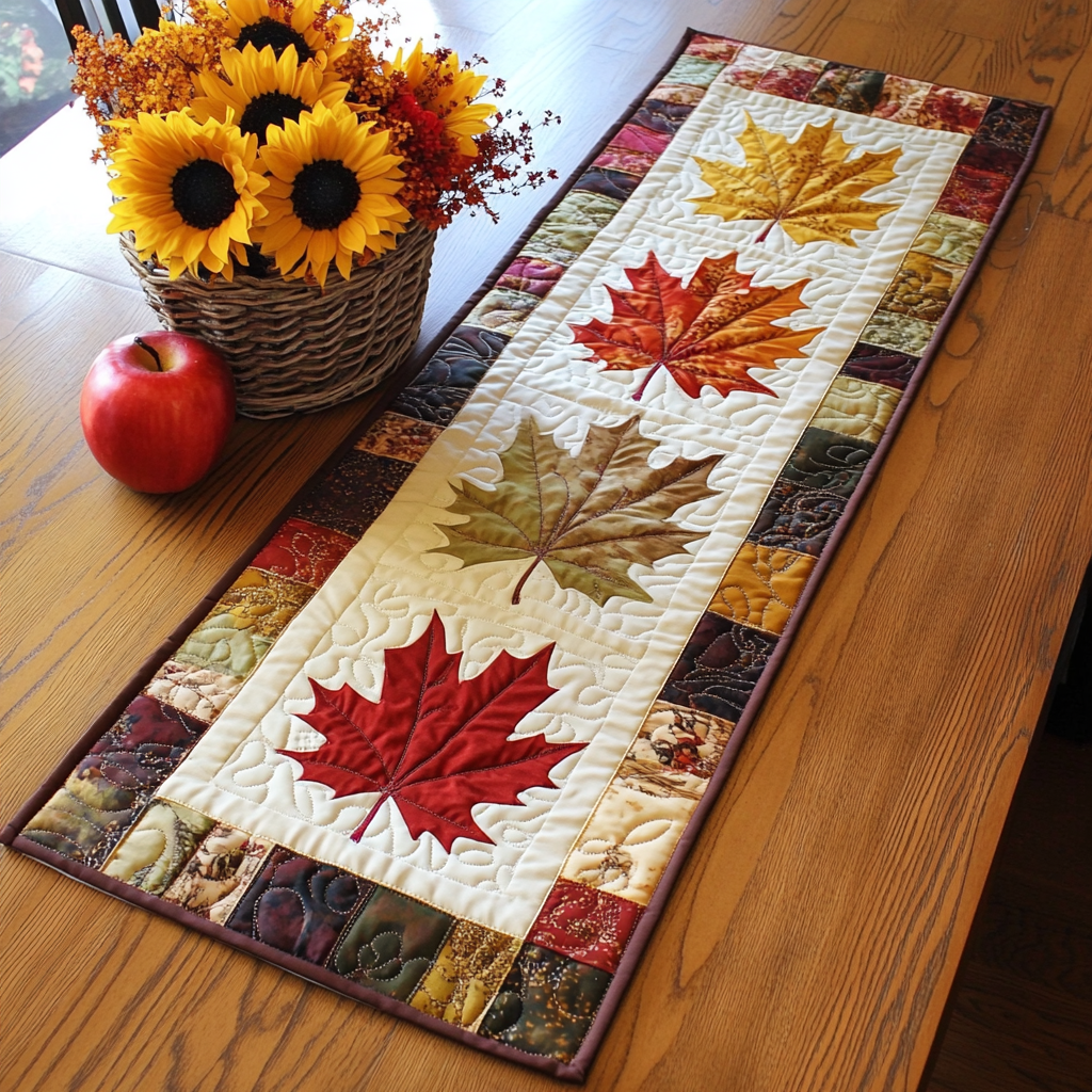 Efterårs Quilted Bordløber NCU0VT36