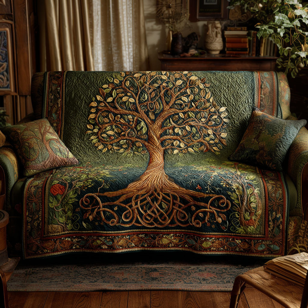 Træet af Livet Quilted Sofa Cover NCU0VT364