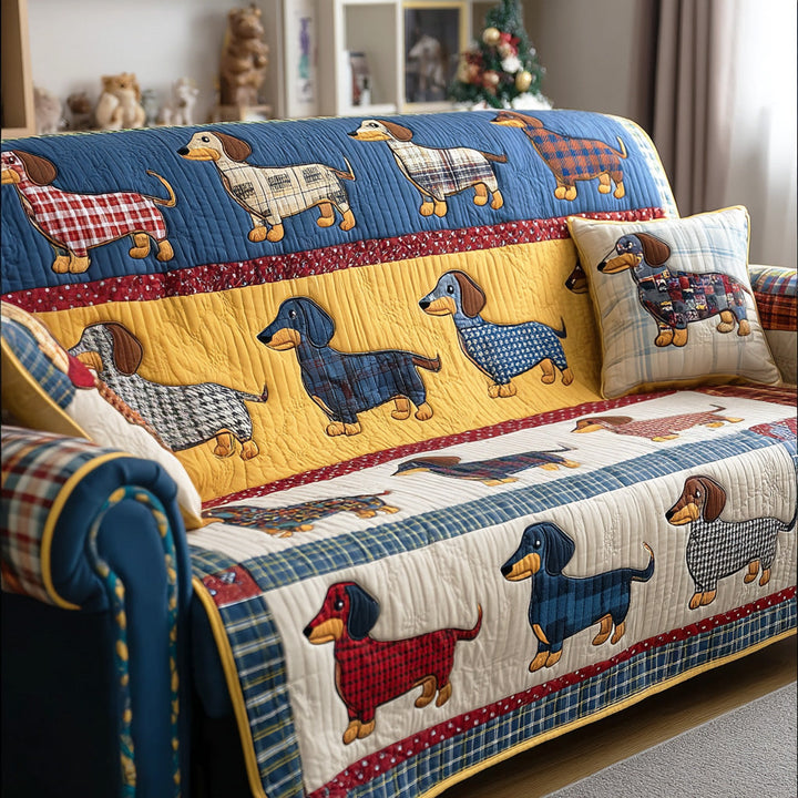 Lille Lang Hund Quilted Sofa Dække NCU0TD2132