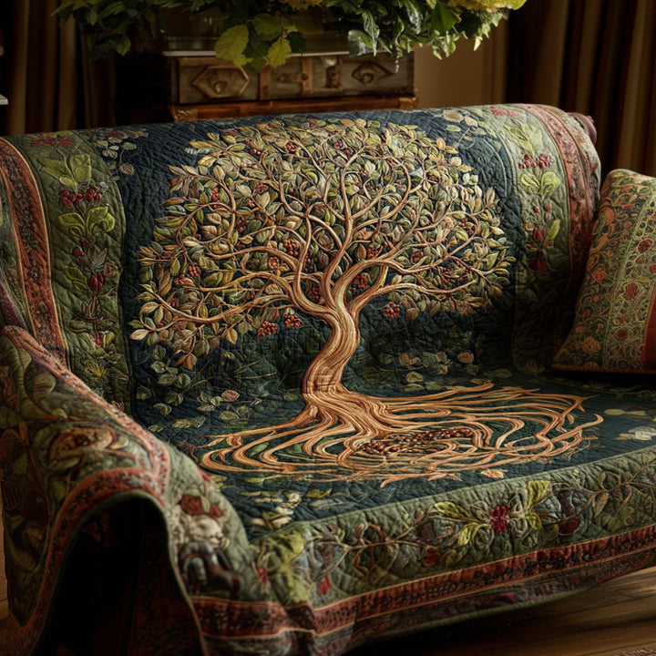 Træet af Livet Quilted Sofa Cover NCU0VT364
