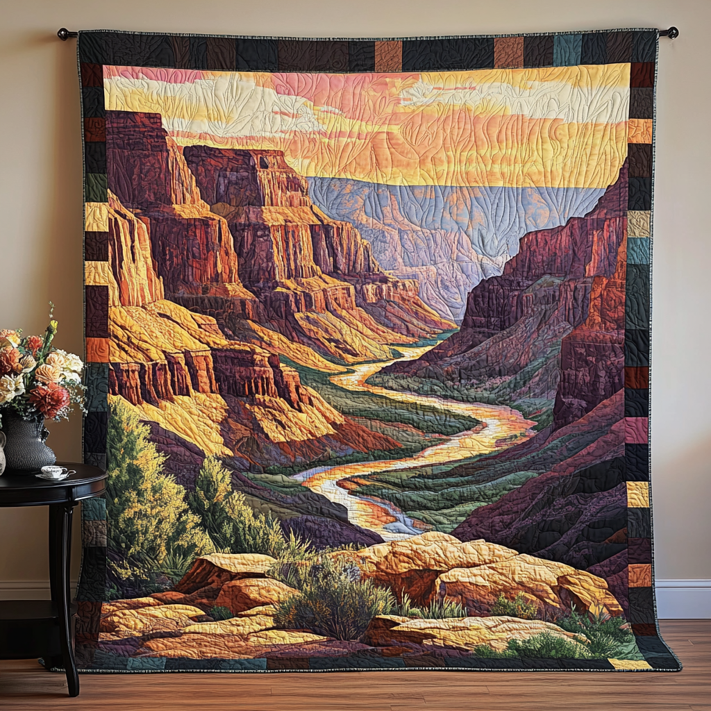Majestic Canyon Vista Kunst Quilt Vægophæng NCU0TL974