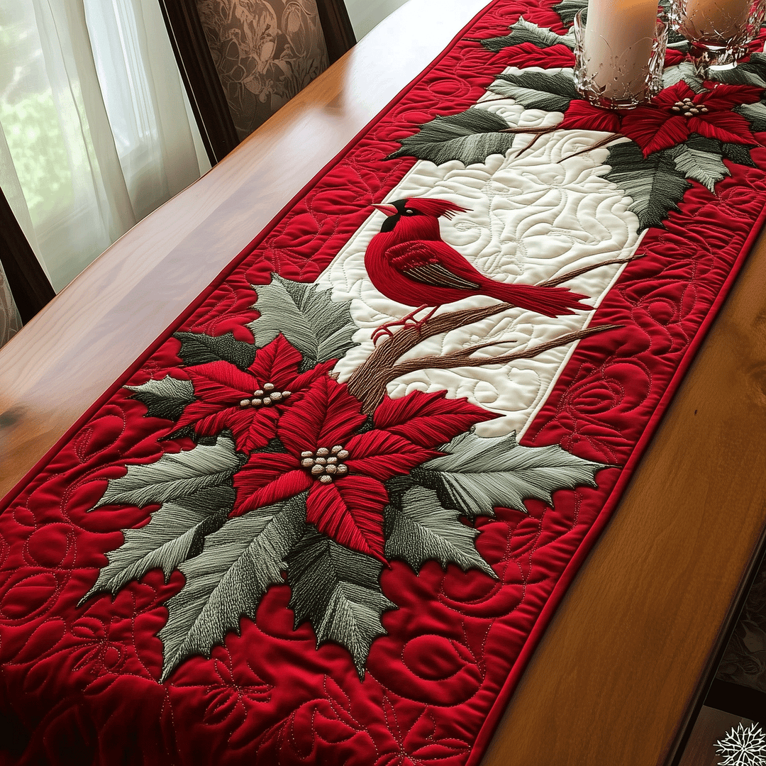 Majestætiske Cardinals Quilted Table Runner NCU0TH1911