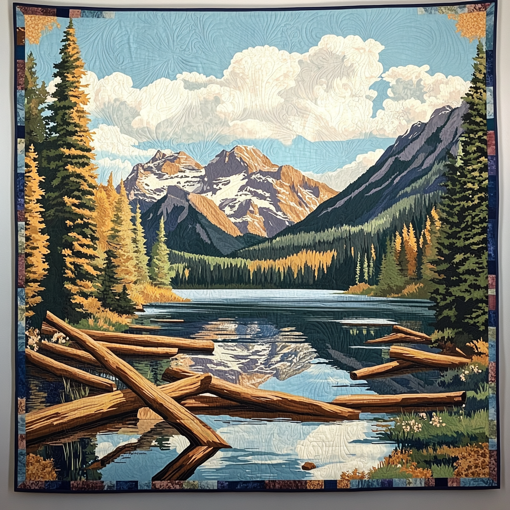 Majestætiske Toppe Kunst Quilt Ophæng NCU0TL992