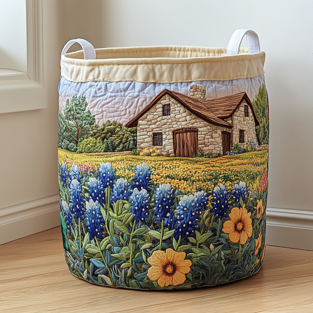 Meadow House Quilted Vasketøjs Kurv NCU0DDK911