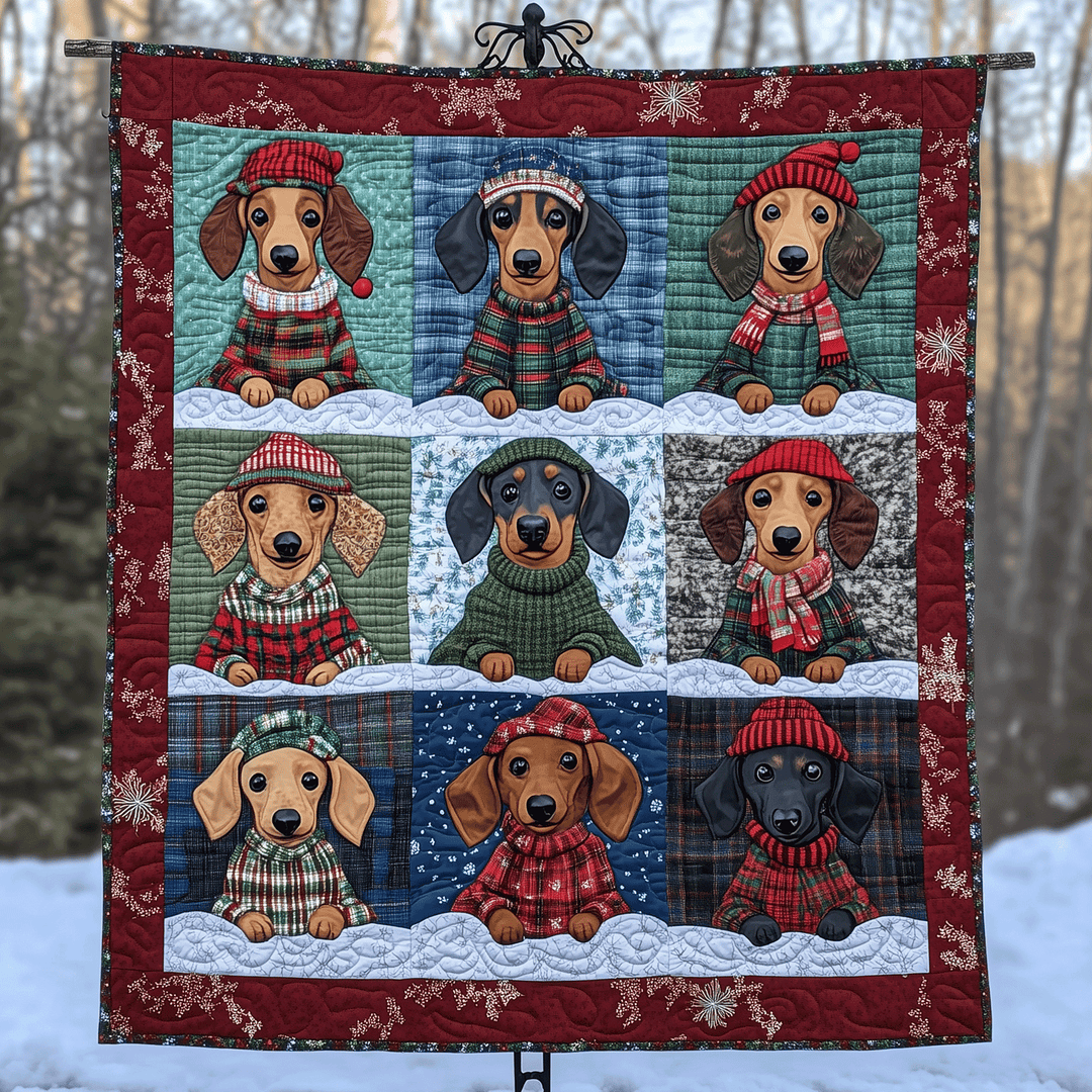 Glædelig Dachmas Kunst Quilt Ophæng NCU0TH1581