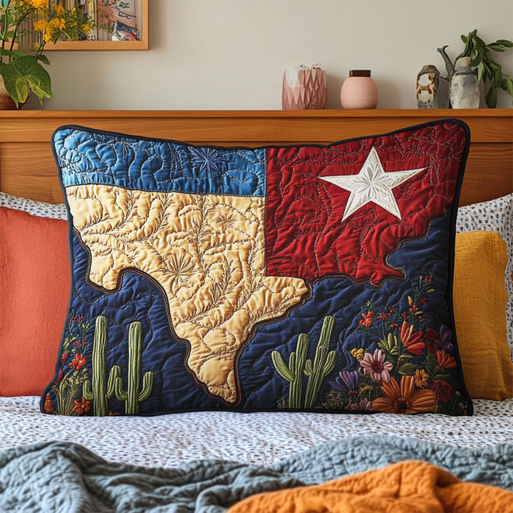 Texas Style Quiltet Sengetøj Pudebetræk NCU0VH4751
