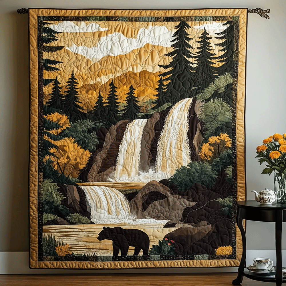 Mountain Falls Kunst Quilt Ophæng NCU0TL985