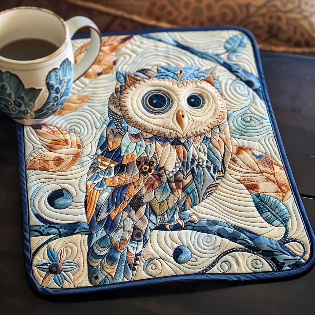 Mystisk Midnat Ugle Quilted Bordskåner NCU0TL008