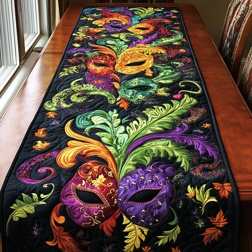 Mystisk Maske Quilted Table Runner NCU0DK4008