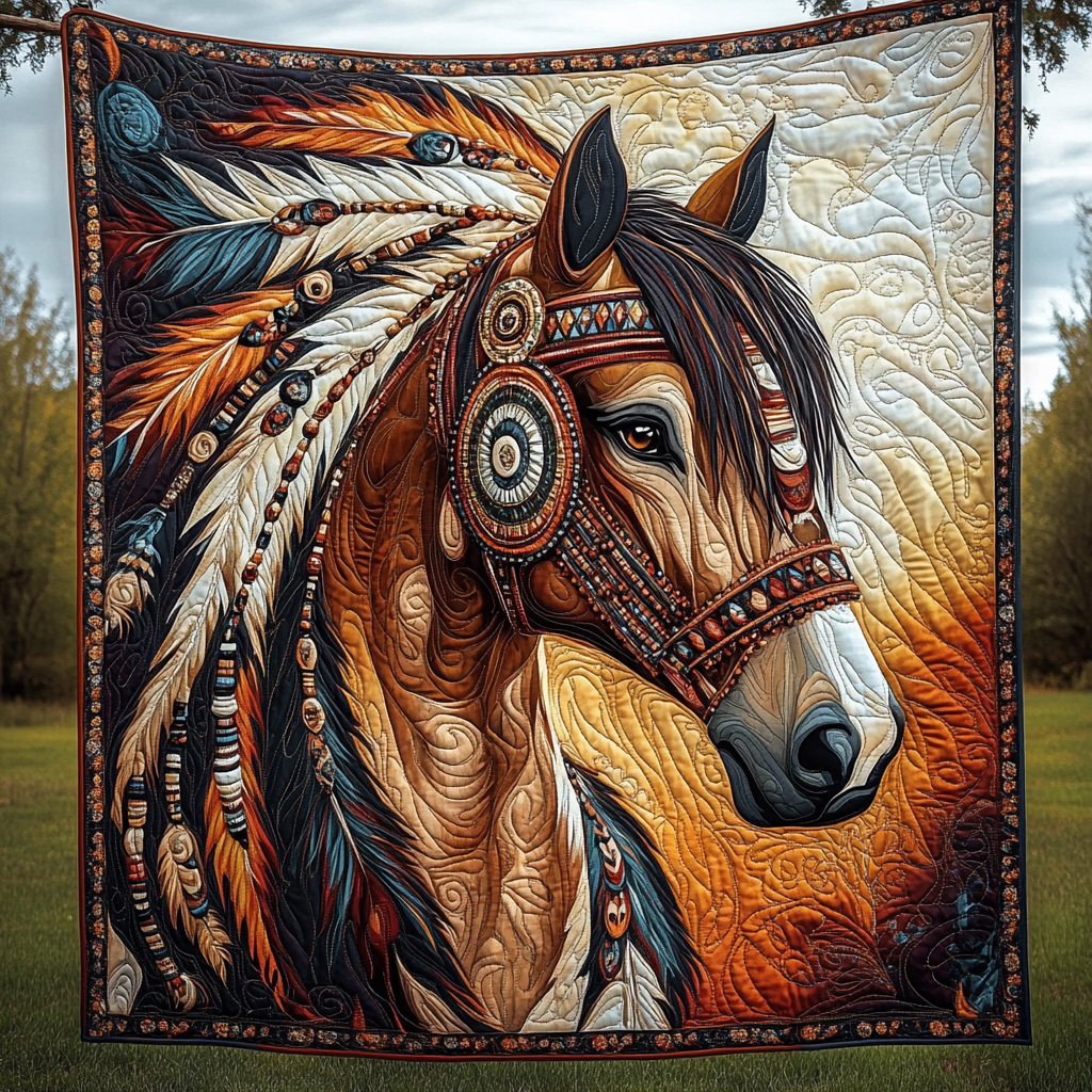 Mystic Mustang Quiltet Tæppe NCU0VH209