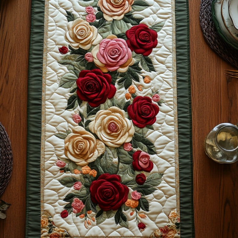 Mystisk Rose Quilted Table Runner NCU0DV4556