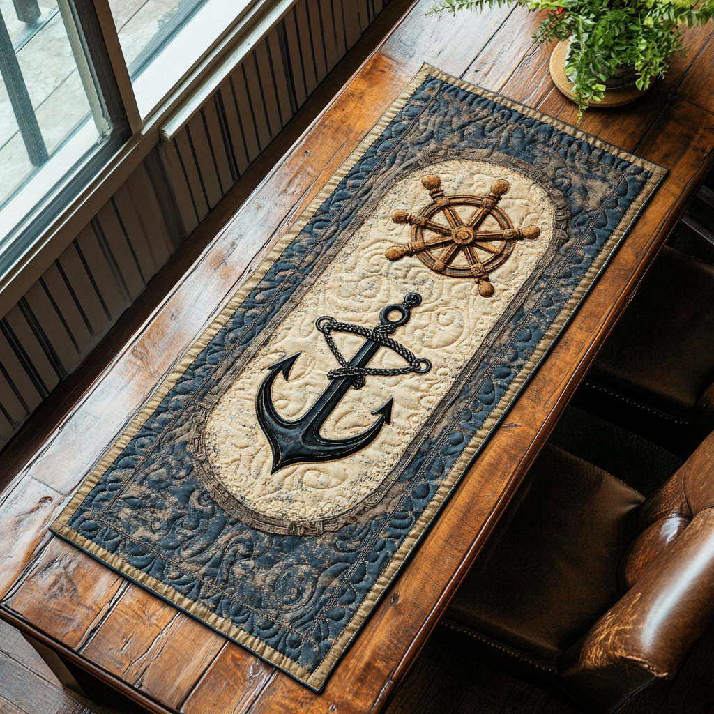 Nautisk Haven Quilted Table Runner NCU0DK4866