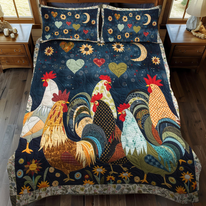 Kylling Quilted Sengetøj Sæt NCU0VT03