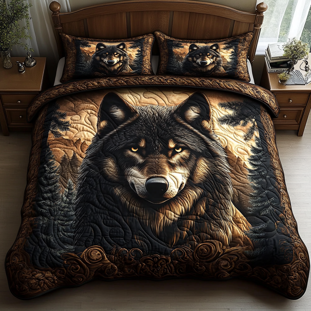 Nightfall Howl 3-delt quilted sengetøjssæt NCU0DV2753