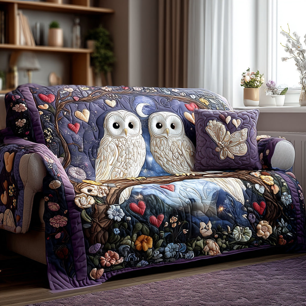 Nattens Ugle Quiltet Sofa Dække NCU0PT10943
