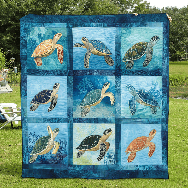 Ocean Harmony Quiltet Tæppe NCU0TL1023