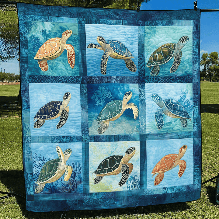 Ocean Harmony Quiltet Tæppe NCU0TL1023
