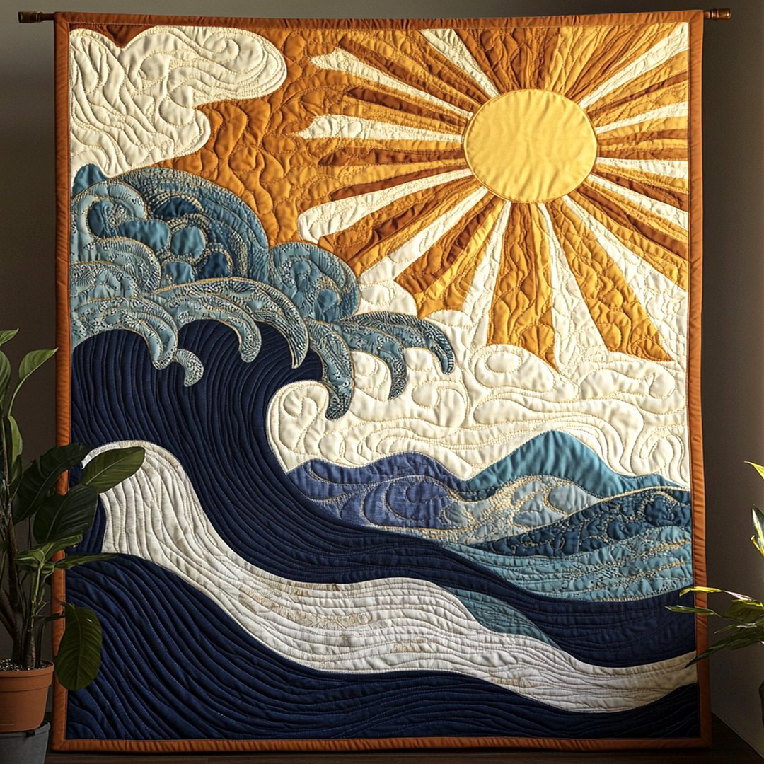 Ocean Sunrise Quiltet Tæppe NCU0VL706
