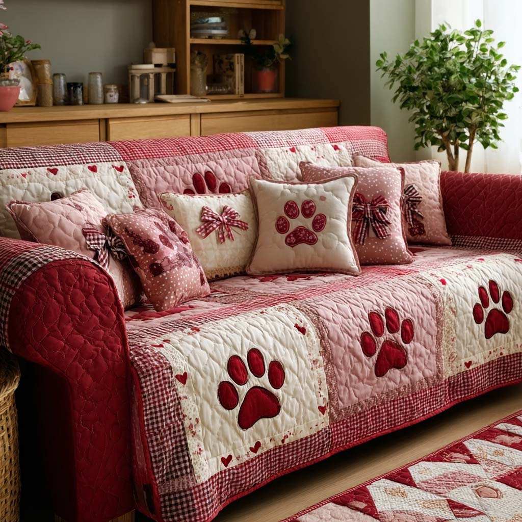 Paw Love Quiltet Sofapude NCU0NT11666