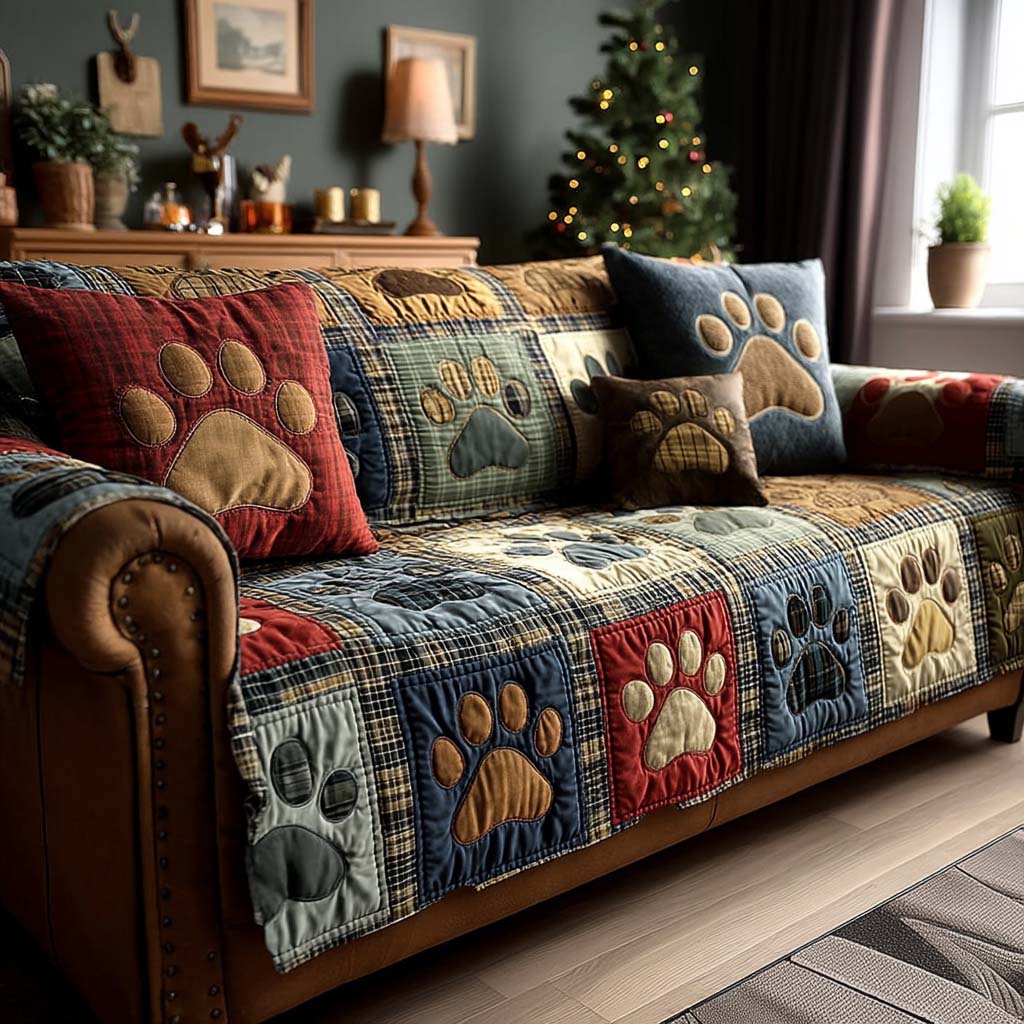 Poteaftryk Glæde Quiltet Sofa Cover NCU0NT11195