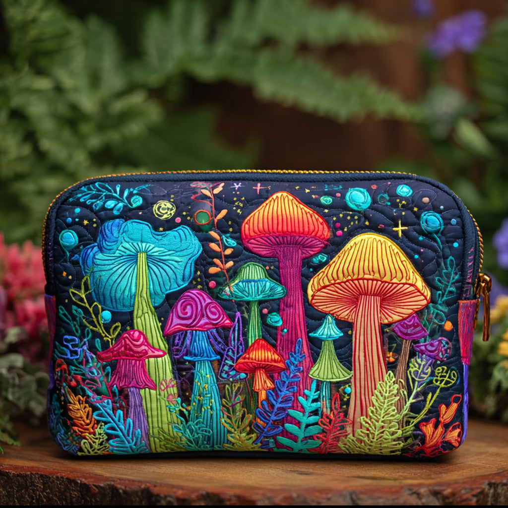Peace Shroom Quiltet Makeup Taske NCU0PT9292