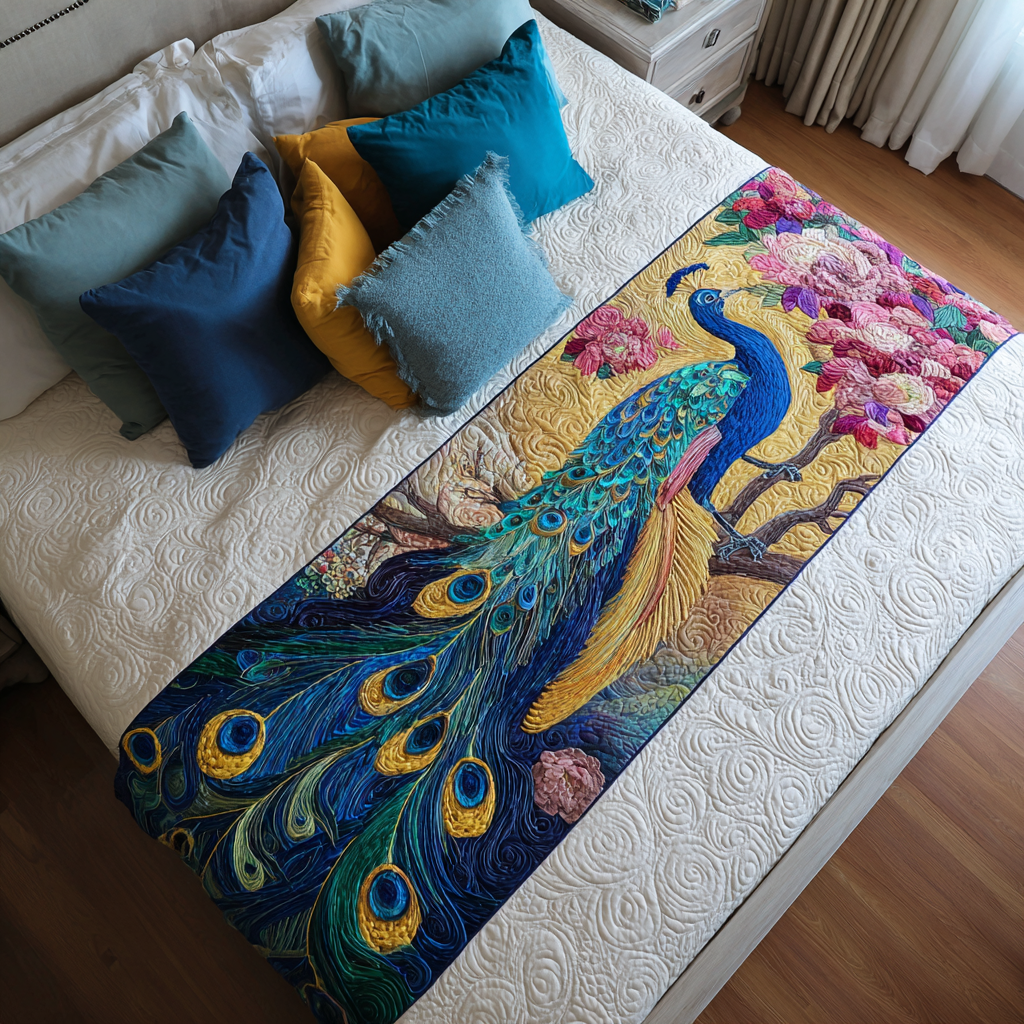 Påfugle Glow Quiltet Sengeløber NCU0DK8897