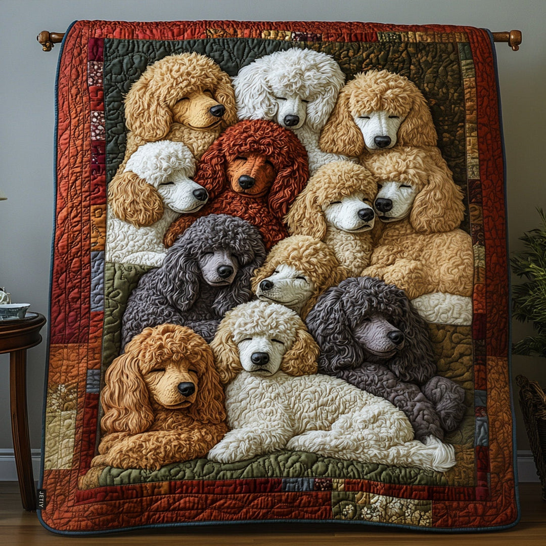 Posh Poodles Quiltet Tæppe NCU0PT2336