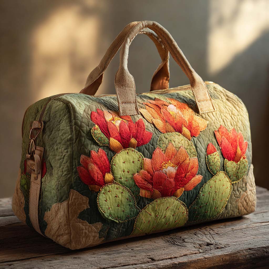 Prikket Blomst Quilted Duffle Taske NCU0XD410