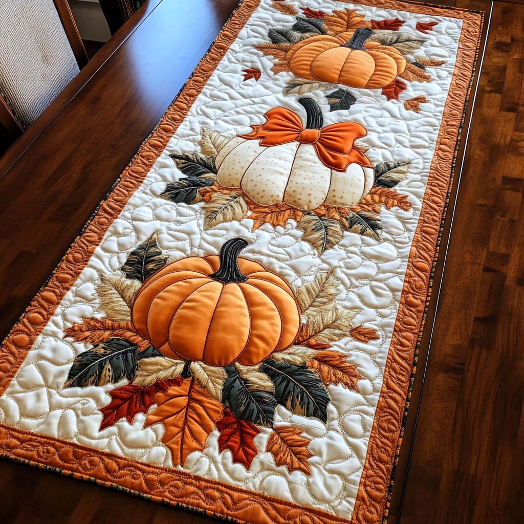 Græskar Patch Delight Quiltet Bordløber NCU0NT1130