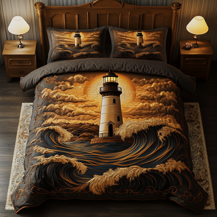Lighthouse 3-delt quiltet sengetøjssæt NCU0VT109