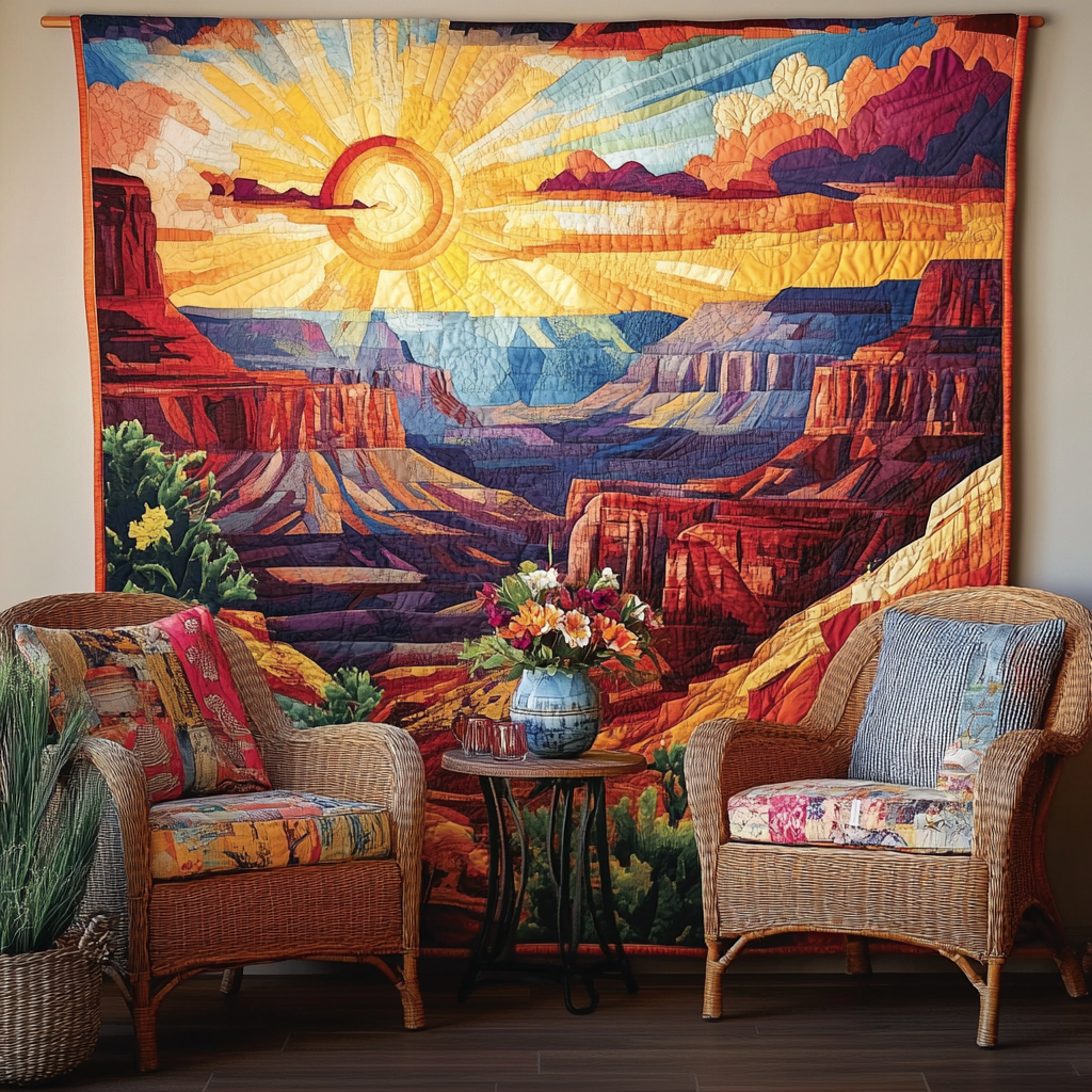 Strålende Canyon Kunst Quilt Vægophæng NCU0TL980