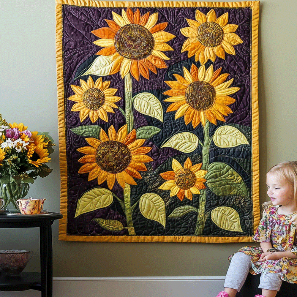 Radiant Fields Kunst Quilt Ophæng NCU0TL949