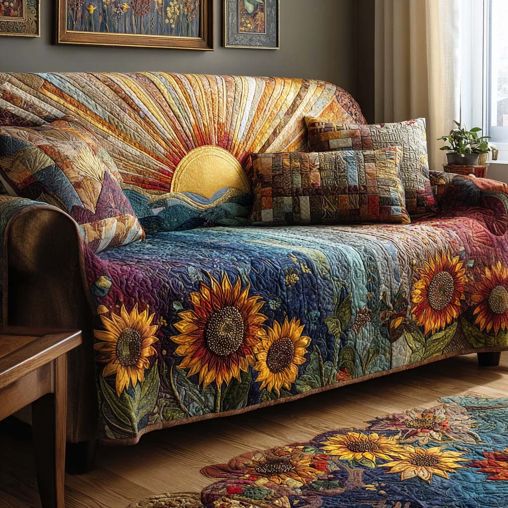 Solskin Quiltet Sofa Dække NCU0VT337