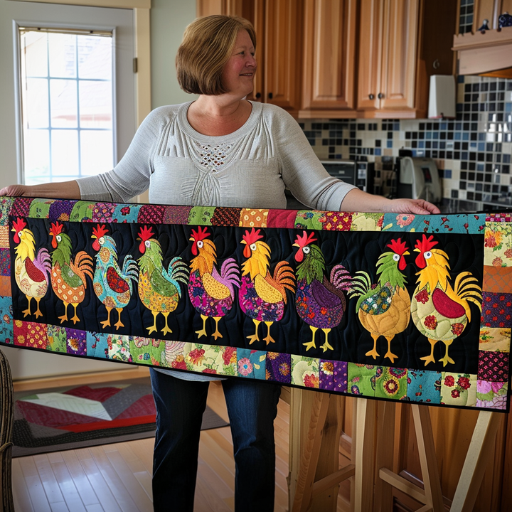Regal Roosters Quiltet Bordløber NCU0TH594