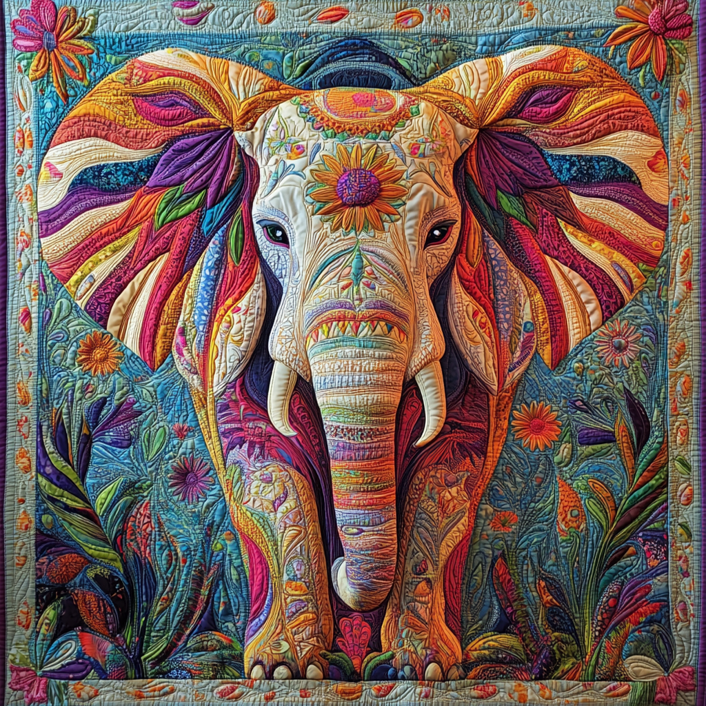 Regal Elephant Quiltet Tæppe NCU0DV2202